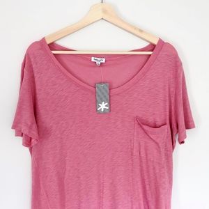 Splendid Slub Scoop Neck Pocket Tee NWT $78